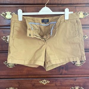 Tan J. Crew Shorts with Classic Fit and Belt Loops